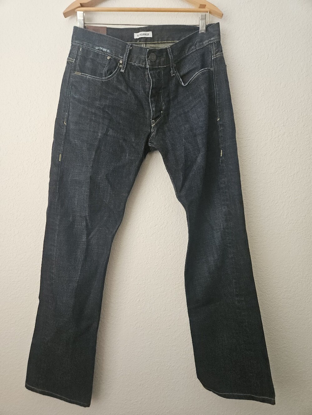 the sinclair MFGRP. thiel dark wash straight leg jeans, 31 100% cotton